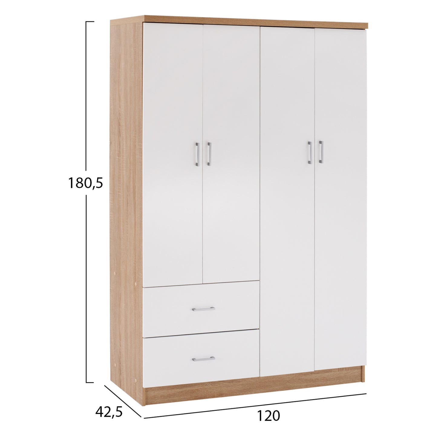 ΝΤΟΥΛΑΠΑ 4ΦΥΛΛΗ ME 2 ΣΥΡΤΑΡΙΑ BLAKELY SONAMA ΛΕΥΚΗ 120x42,5x180,5