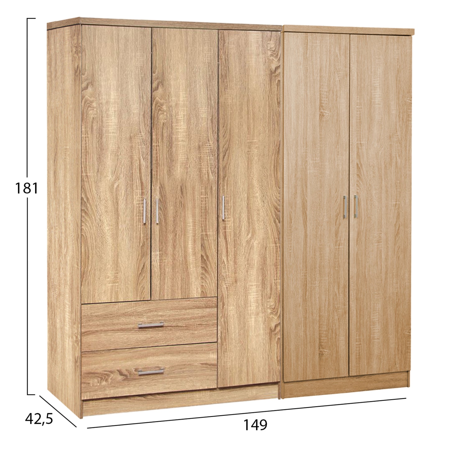 ΝΤΟΥΛΑΠΑ 5ΦΥΛΛΗ CAESAR ΜΕΛΑΜΙΝΗ ΧΡΩΜΑ SONAMA 150x42.5x181
