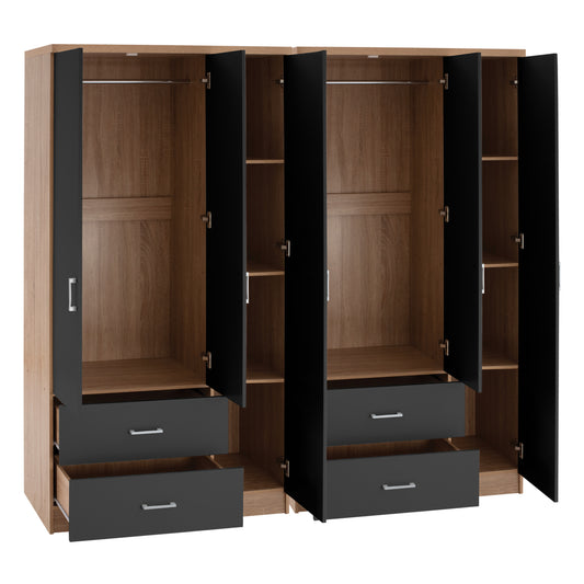 ΝΤΟΥΛΑΠΑ 6ΦΥΛΛΗ CAESAR ΜΕΛΑΜΙΝΗ SONAMA & ΣΚΟΥΡΟ ΓΚΡΙ 180x42,5Χ181