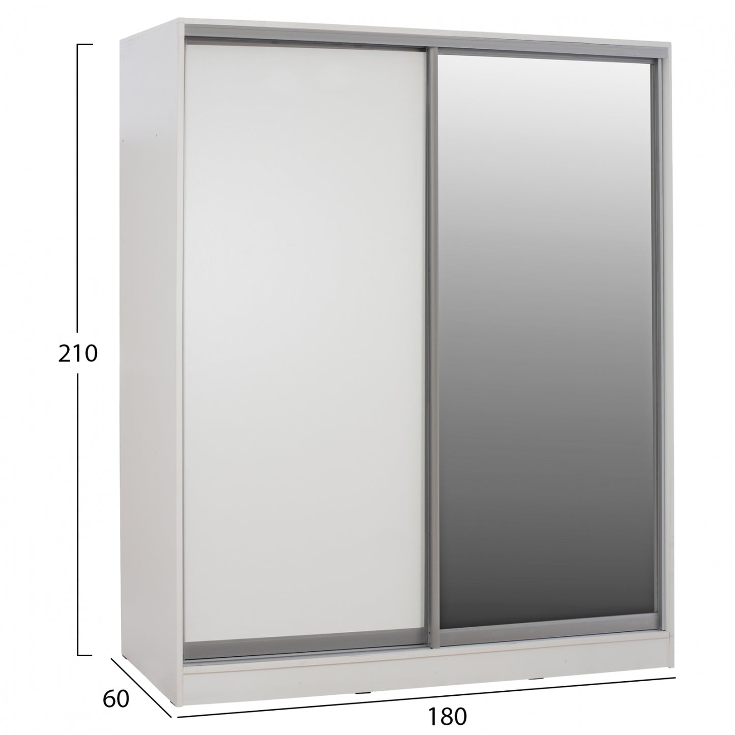 ΝΤΟΥΛΑΠΑ ADLER ΜΕΛΑΜΙΝΗΣ ΛΕΥΚΗ ΜΕ ΚΑΘΡΕΠΤΗ 180x60x210