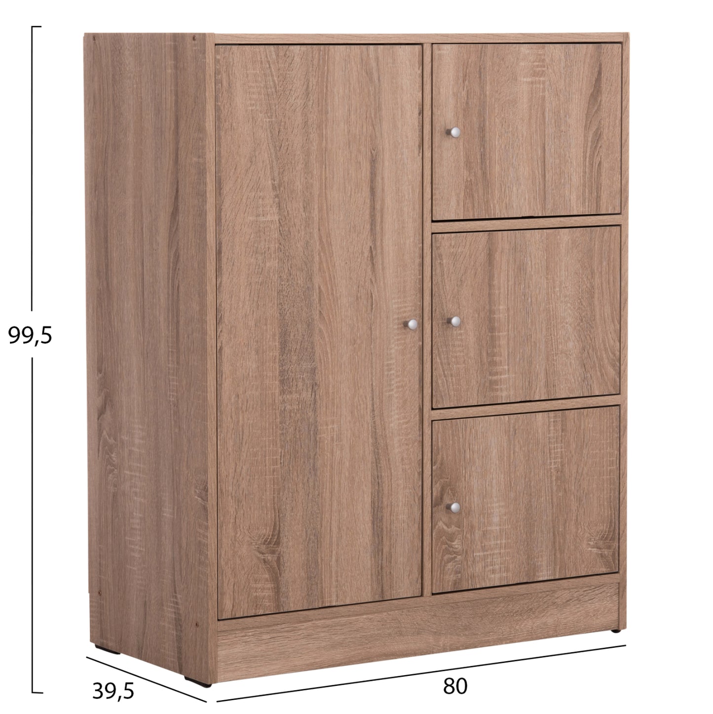 ΝΤΟΥΛΑΠΙ ΜΕ 4 ΑΠΟΘ. ΧΩΡΟΥΣ MATIN SONAMA OAK ΜΕΛΑΜΙΝΗ 80x39,5x99,5