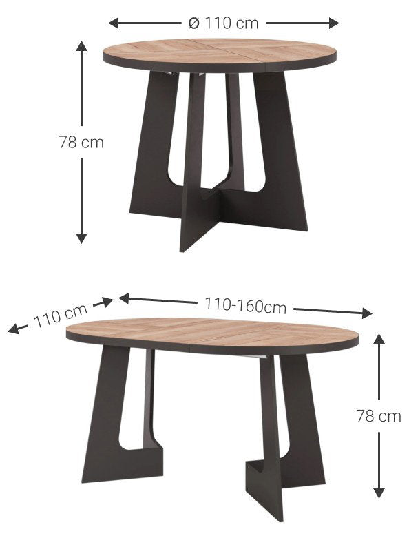 Τραπέζι Bega Επεκτεινόμενο Λευκό 110x110x78