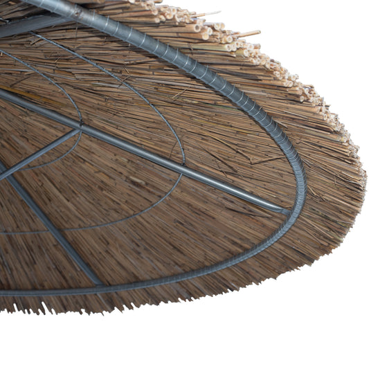 STRAW UMBRELLA WITH 4 TIES AND 3 SUPPORTS Ø215cm