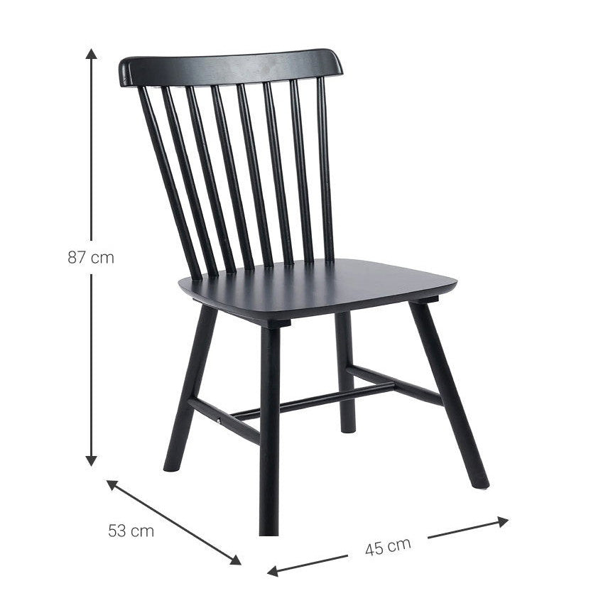 Chester Chair Black 45x53x87