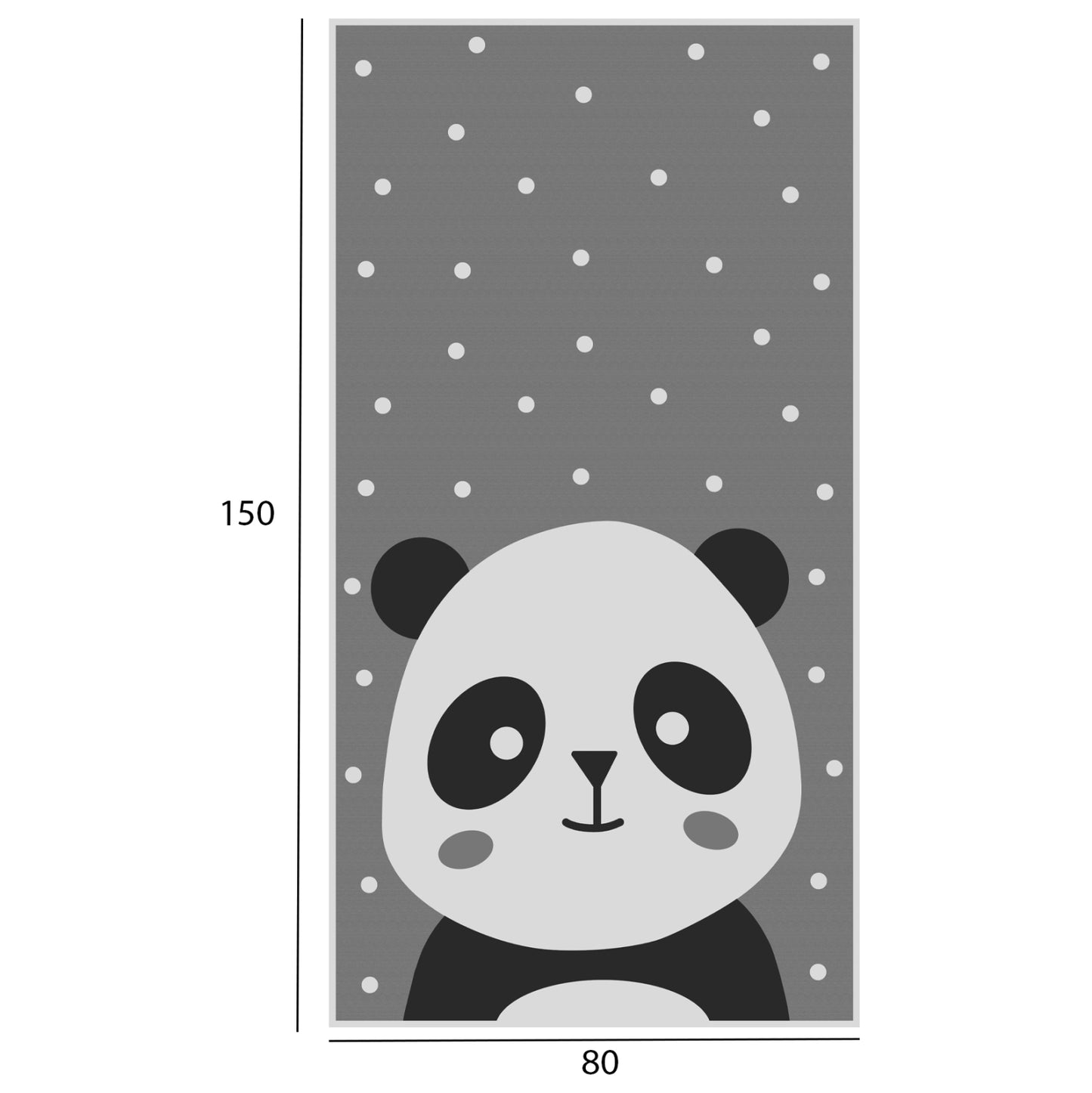 ΠΑΙΔΙΚΟ ΧΑΛΙ ΜΕ ΚΡΟΣΙΑ KIDDER PANDA ΓΚΡΙ 80x150εκ