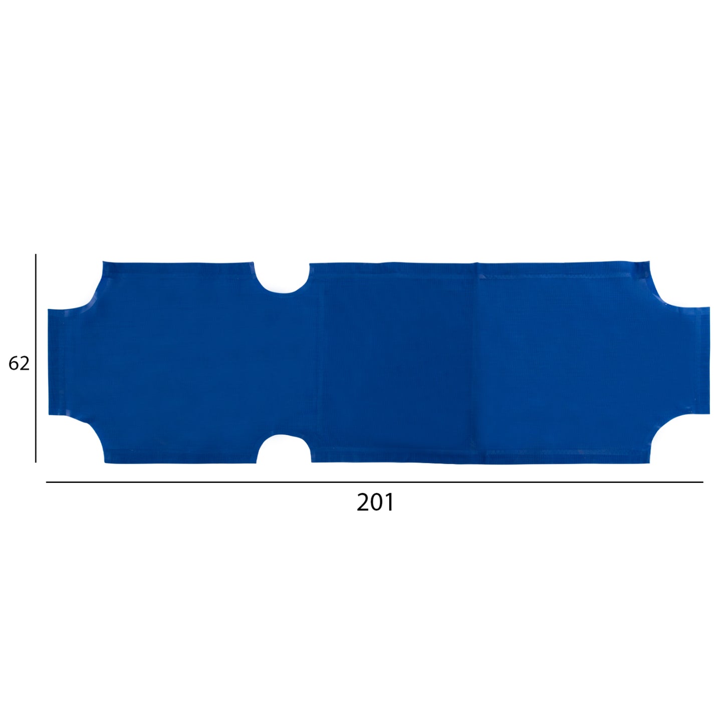 TEXTILENE FABRIC 600gr/m2 2X1 REPLACEMENT SUN LOUNGER FABRIC BLUE 201x62cm