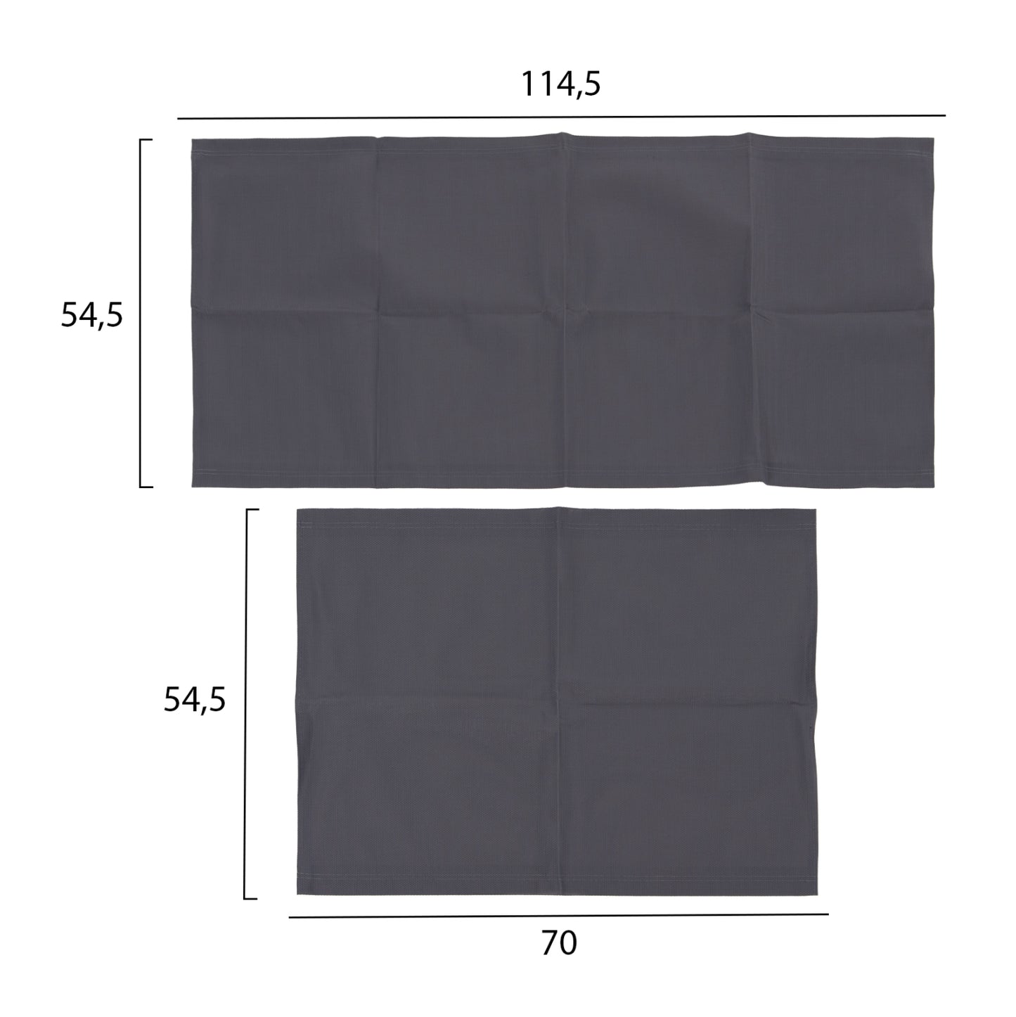 REPLACEMENT TEXTILENE FABRIC FOR CRETA SUN LOUNGER - GREY
