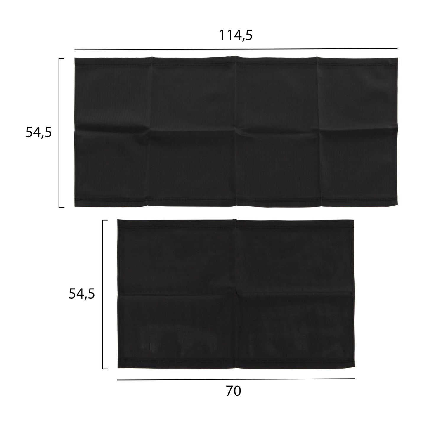 MILOS-CRETA LOUNGER REPLACEMENT TEXTILENE FABRIC BLACK