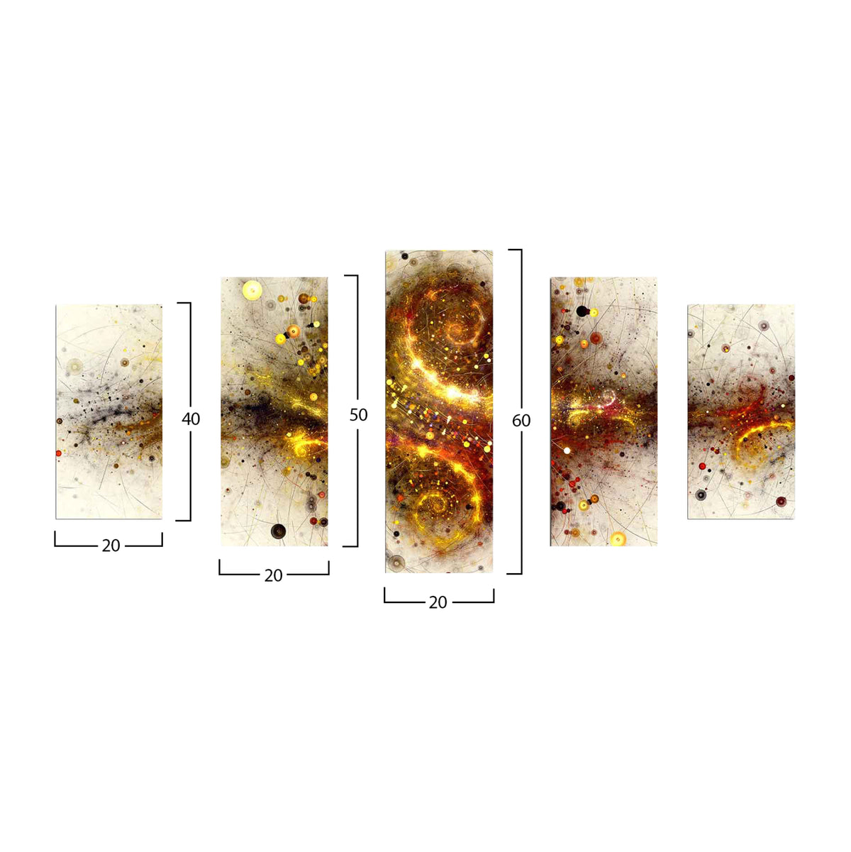 FIVE-PIECE MDF BOARD EXPLOSION 100x60x0.3