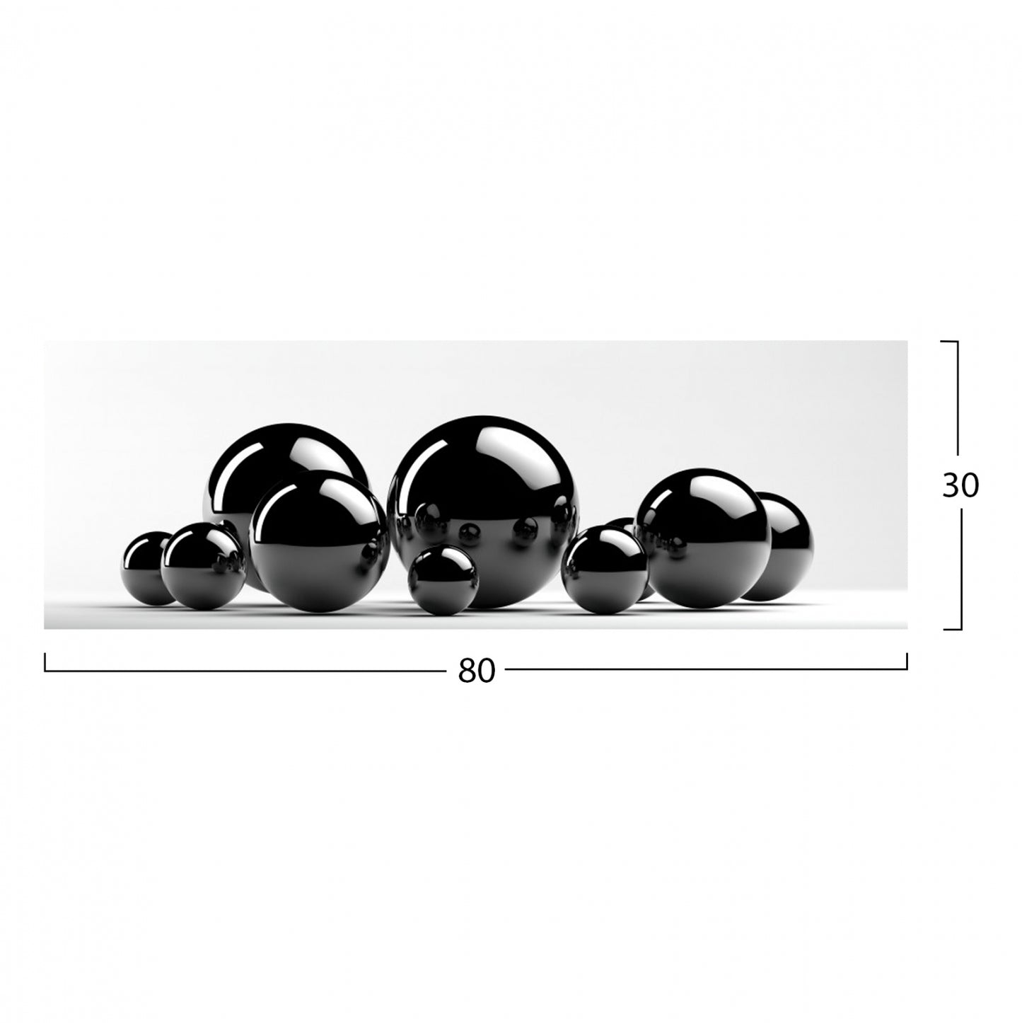 ΠΙΝΑΚΑΣ ΚΑΜΒΑΣ BLACK AND WHITE 80x3x30