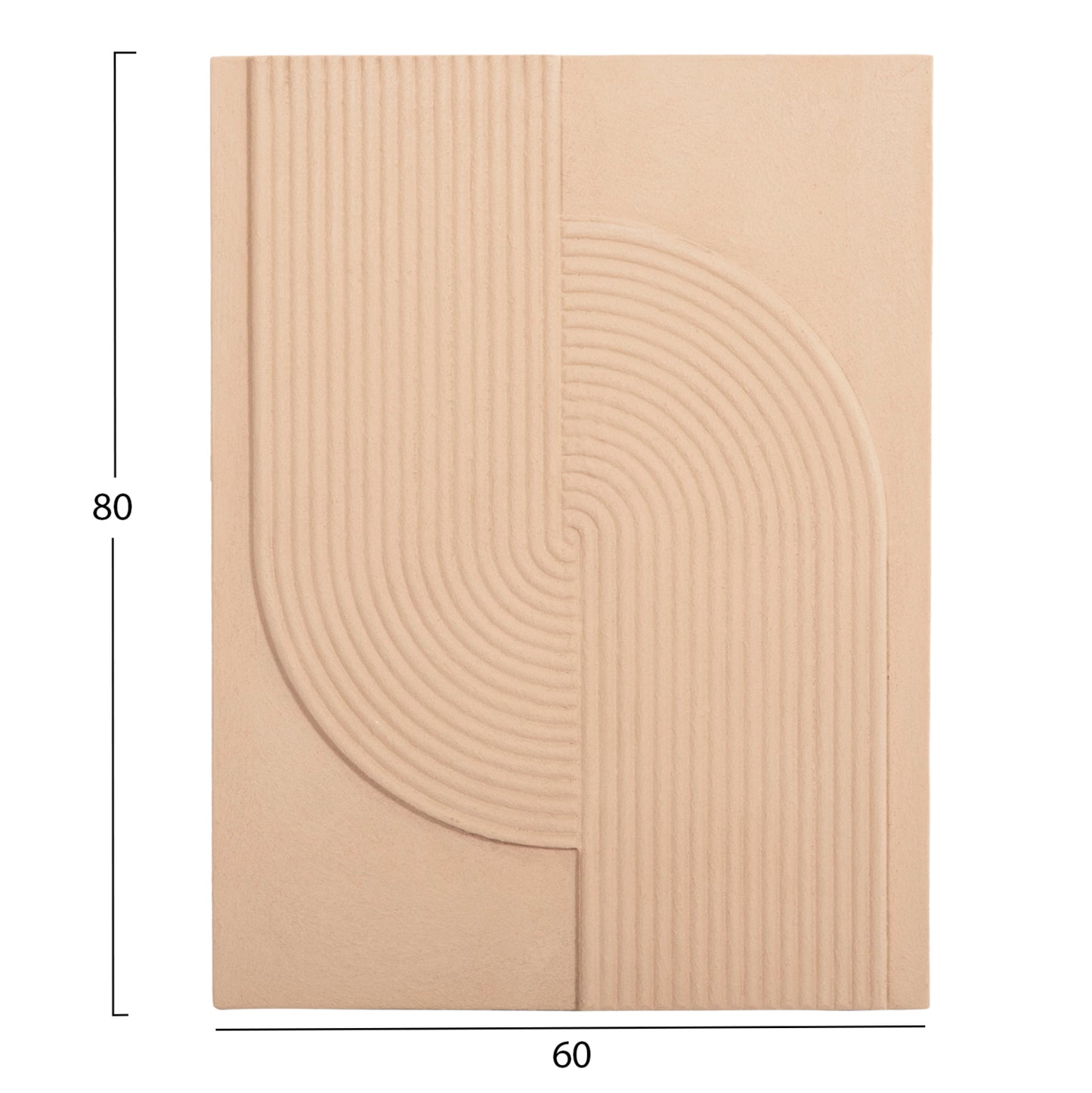 ΠΙΝΑΚΑΣ ΟΡΘΟΓΩΝΙΟΣ SANTORINI MDF ΣΕ ΜΠΕΖ ΧΡΩΜΑ 60x4x80