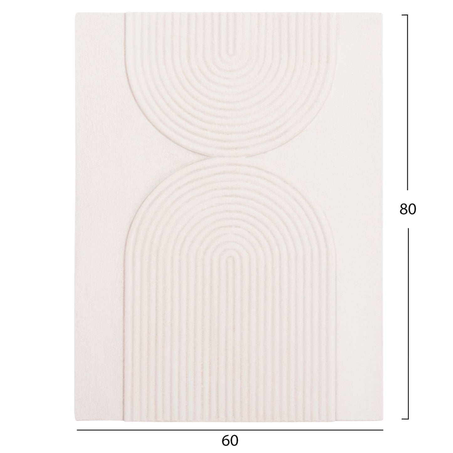 ΠΙΝΑΚΑΣ ΟΡΘΟΓΩΝΙΟΣ SANTORINI MDF ΣΕ ΥΠΟΛΕΥΚΟ ΧΡΩΜΑ 60x4x80