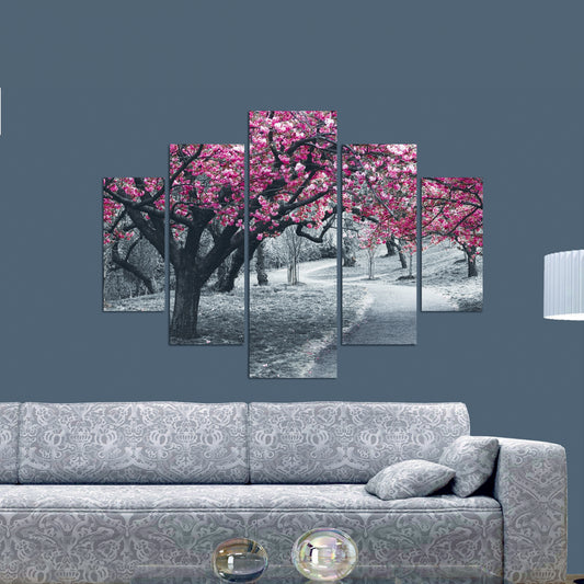 ΠΙΝΑΚΑΣ ΠΕΝΤΑΠΤΥΧΟ MDF BLOOMING TREE 82x56x3