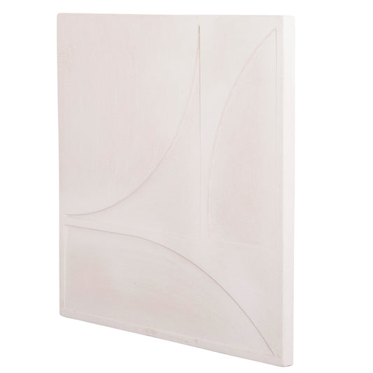 SANTORINI Square MDF Picture in Off-White Color 80x4x80