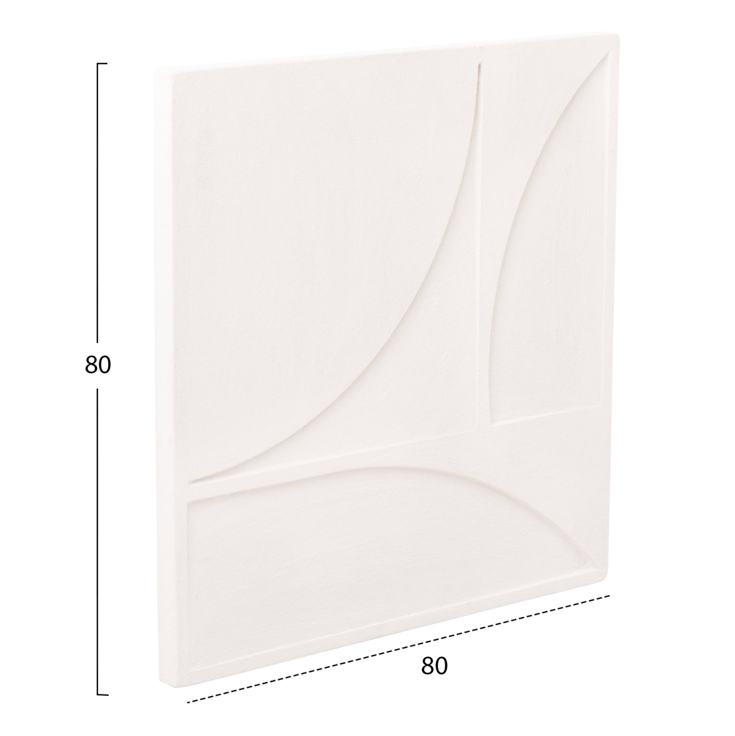 SANTORINI Square MDF Picture in Off-White 80x4x80