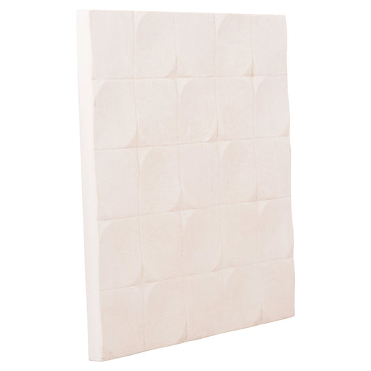 ΠΙΝΑΚΑΣ ΤΕΤΡΑΓΩΝΟΣ SANTORINI MDF ΣΕ ΥΠΟΛΕΥΚΟ ΧΡΩΜΑ 80x4,5x80