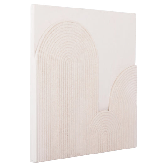 SANTORINI SQUARE MDF TABLE IN OFF-WHITE COLOR 80x4.5x80
