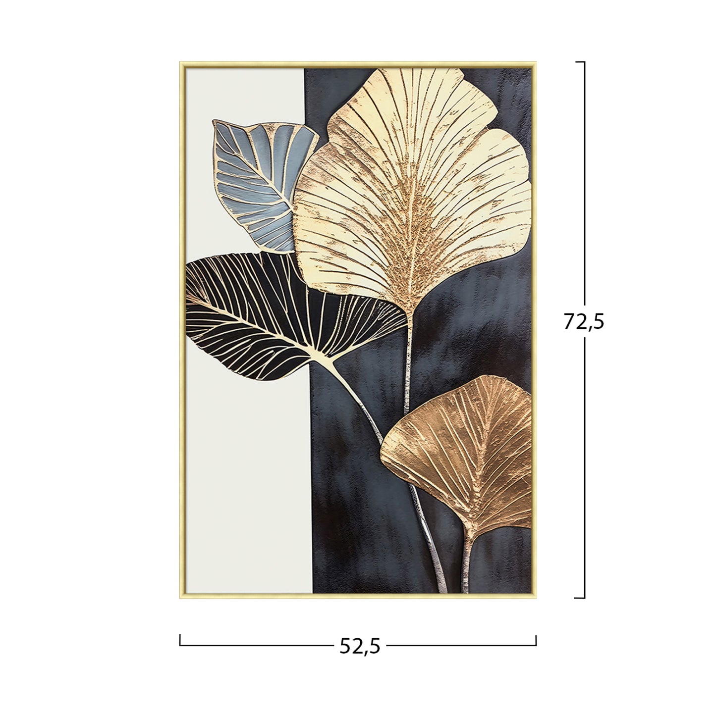 WALL DECOR TROPICO BEIGE FRAME CANVAS PRINT 52,5x2,8x72,5