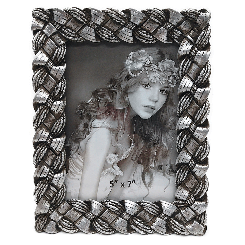 Κορνίζα Polyresin Ασημί 13×18εκ