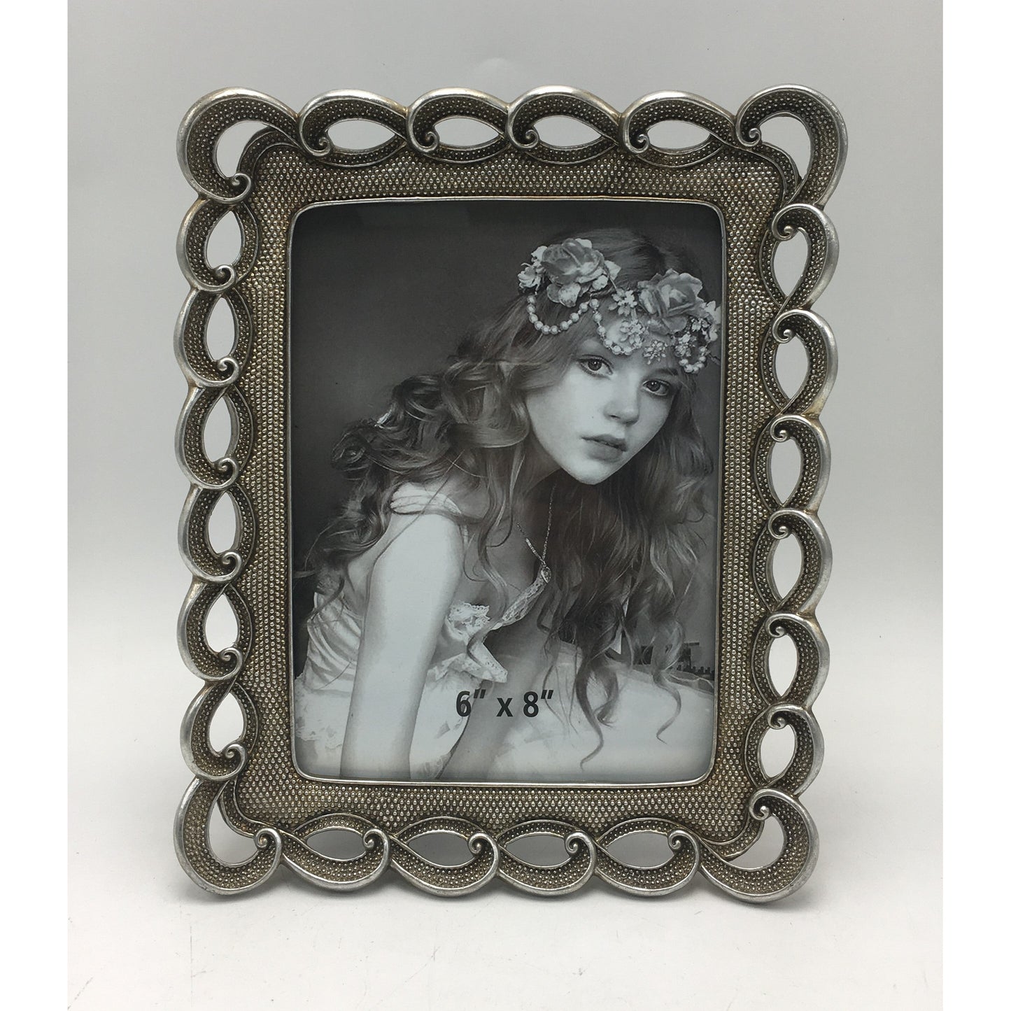 Κορνίζα Polyresin Ασημί 15×20εκ