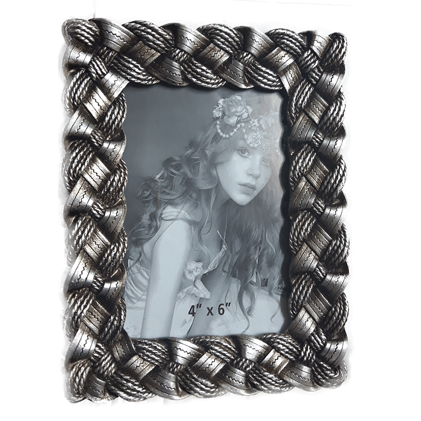 Κορνίζα Polyresin Ασημί 10×15εκ