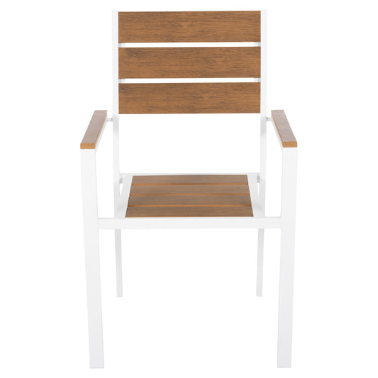 ΠΟΛΥΘΡΟΝΑ ΑΛΟΥΜΙΝΙΟΥ SAGA ΛΕΥΚΗ POLYWOOD ΣΕ ΦΥΣΙΚΟ 55x55x86