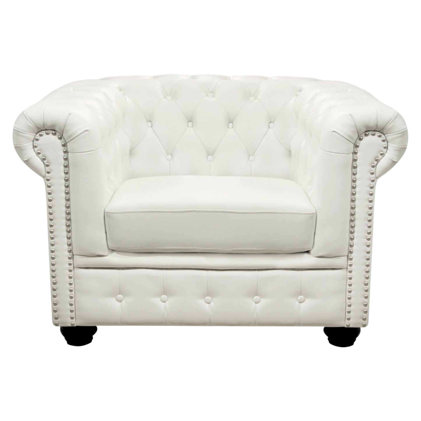 ΠΟΛΥΘΡΟΝΑ T. CHESTERFIELD POLINA PU ΛΕΥΚΟ ΜΑΤ 110x90x73
