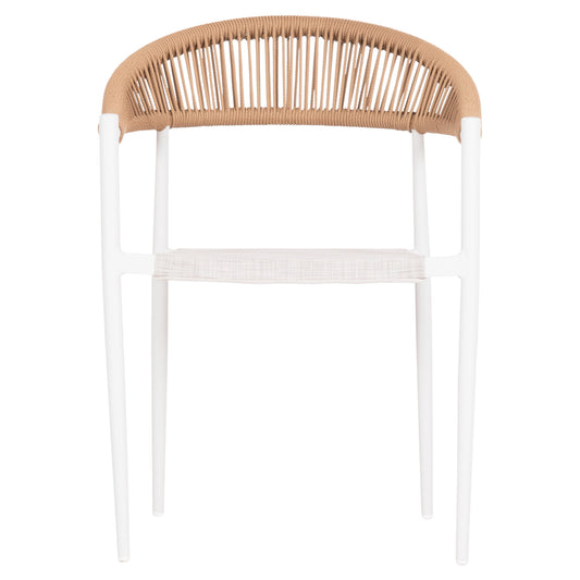 ΠΟΛΥΘΡΟΝΑ BERG ΑΛΟΥΜΙΝΙΟ & TEXTILENE ΛΕΥΚΟ P.E. TWISTED RATTAN 55x56x79