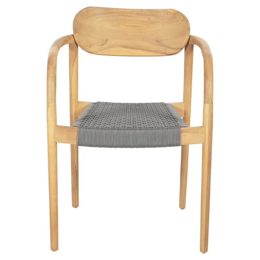 ΠΟΛΥΘΡΟΝΑ OSLO ΞΥΛΟ TEAK ΦΥΣΙΚΟ & ΓΚΡΙ ΣΧΟΙΝΙ 55x54x80