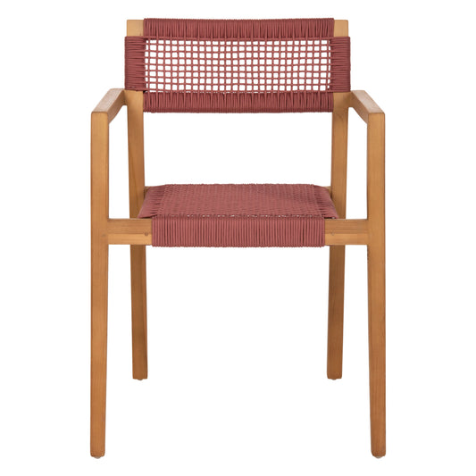 ΠΟΛΥΘΡΟΝΑ CHARLOTTE ΞΥΛΟ TEAK ΦΥΣΙΚΟ & ΡΟΖ ΣΧΟΙΝΙ 59x54x83