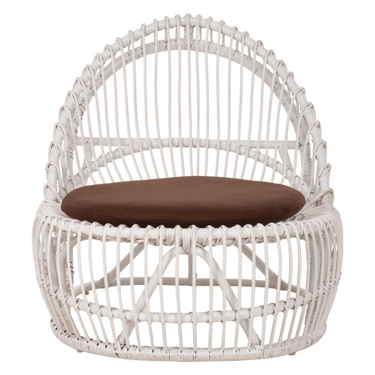 ΠΟΛΥΘΡΟΝΑ ENTROPY RATTAN ΛΕΥΚΟ ΜΕ ΚΑΦΕ ΜΑΞΙΛΑΡΙ 80x97x85