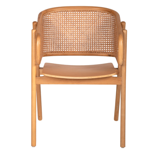 ΠΟΛΥΘΡΟΝΑ KENLEE ΦΡΑΞΙΝΟΣ ΚΑΙ ΦΥΣΙΚΟ RATTAN RATTAN ΣΕ ΦΥΣΙΚΟ 57,5x55x81