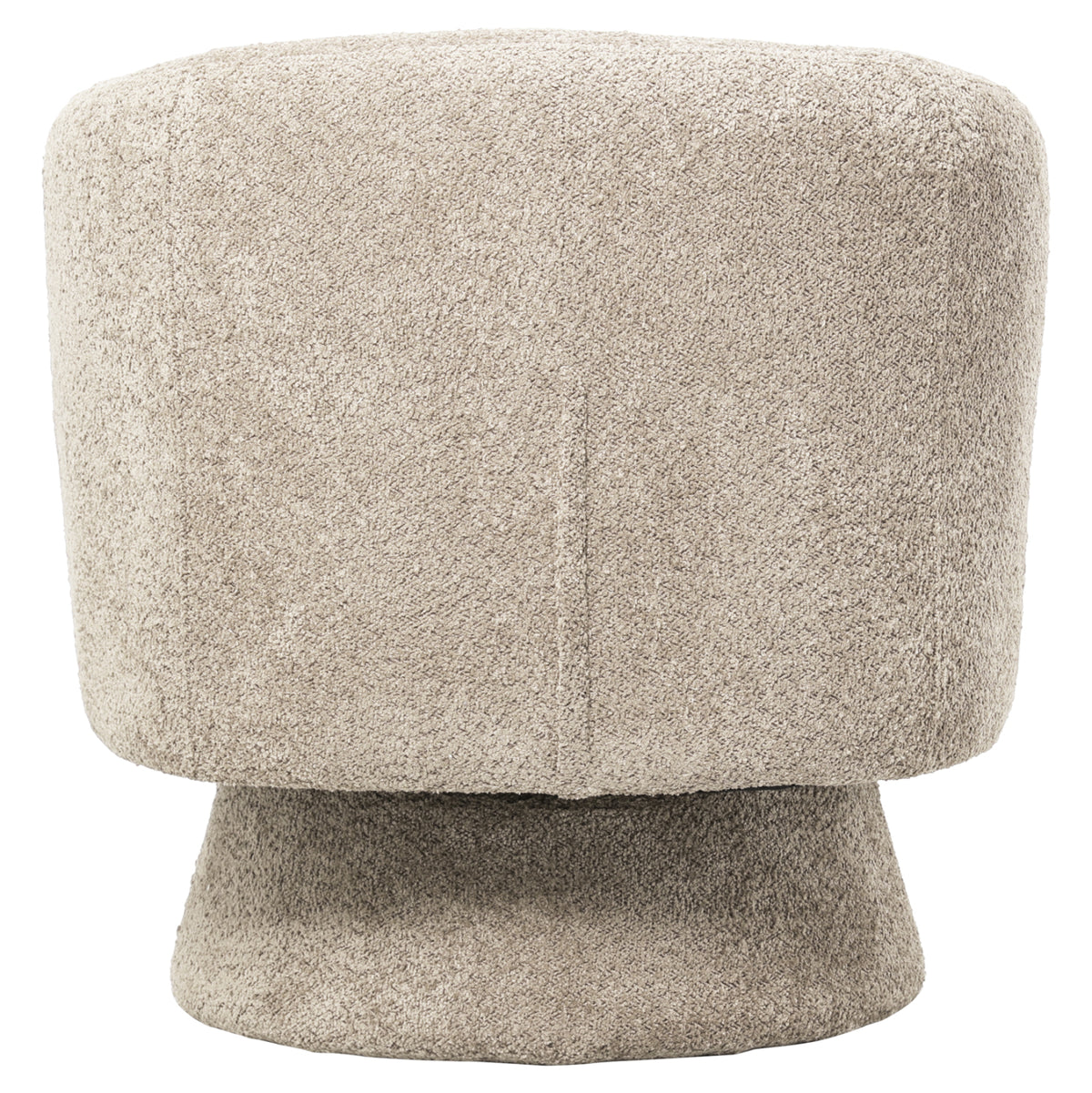 KARLEN SWIVEL ARMCHAIR BEIGE BOUCLE FABRIC 78x81x77