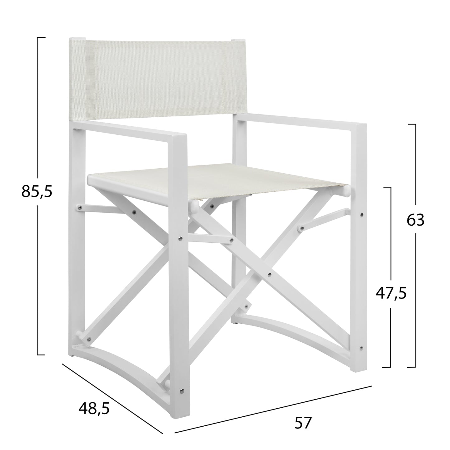 ΠΟΛΥΘΡΟΝΑ ΣΚΗΝΟΘΕΤΗ ΑΛΟΥΜΙΝΙΟΥ DUPRE ΛΕΥΚΟ 57x48,5x85.5