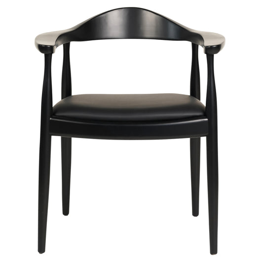 ΠΟΛΥΘΡΟΝΑ ΤΡΑΠΕΖΑΡΙΑΣ ADOR RUBBERWOOD ΚΑΙ PU ΜΑΥΡΟ 62x54x76,5