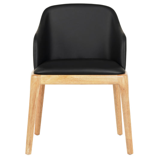 ΠΟΛΥΘΡΟΝΑ ΤΡΑΠΕΖΑΡΙΑΣ FURLAN RUBBERWOOD ΣΕ ΟΑΚ ΜΑΥΡΟ PU 54,5x58x78