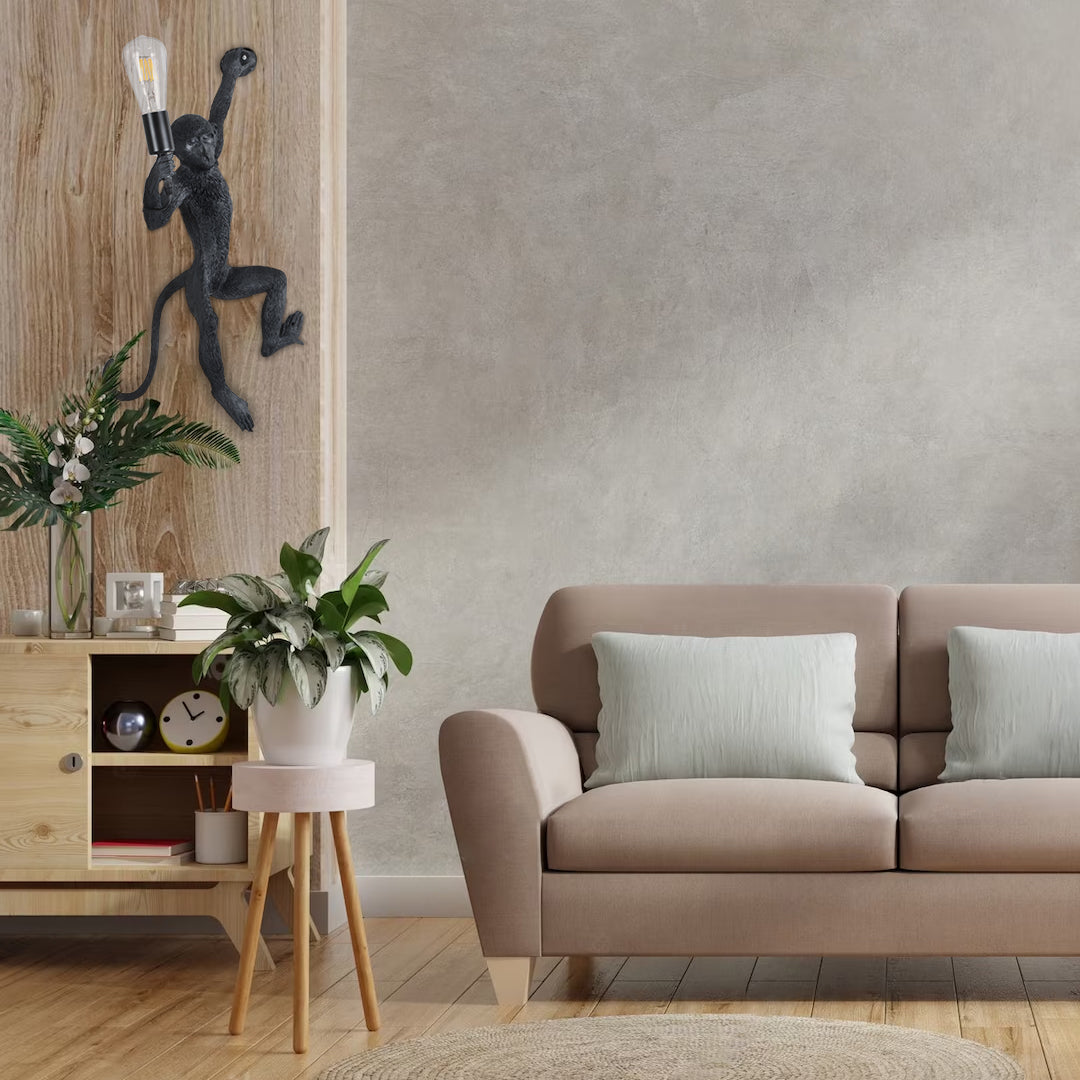 APES 01804 Μοντέρνο Φωτιστικό Τοίχου - Απλίκα με Ντουί 1 x E27 AC 220-240V IP20 - Μαύρο - Μ34 x Π31 x Υ61