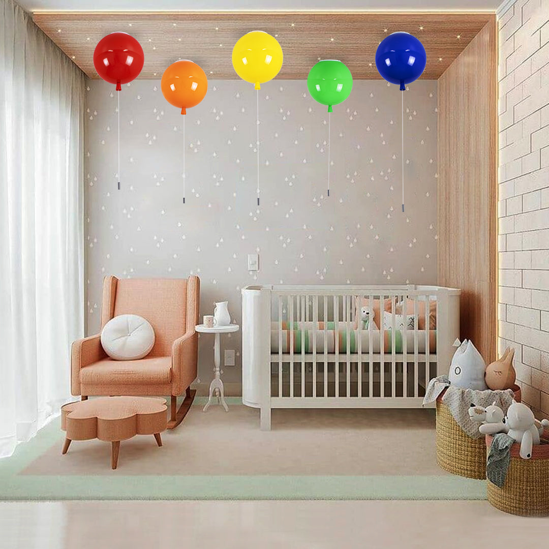BALLOON 00650 Παιδικό Φωτιστικό Οροφής με Ντουί 1 x E27 AC 220-240V IP20 - Πορτοκαλί - Μ30 x Π30 x Υ33