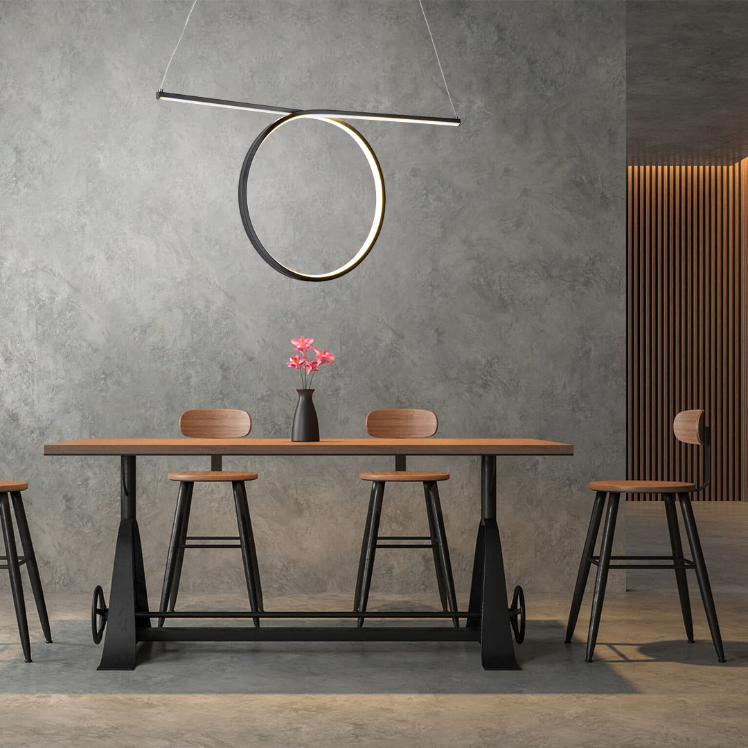 ROME 61294 Μοντέρνο Κρεμαστό Φωτιστικό Οροφής LED 24W 2640lm 200° AC 220-240V IP20 Ρυθμιζόμενο Λευκό CCT με On/Off 2700K/4500K/6000K - Lumileds SMD Chip - Μαύρο Ματ - Μ65.5 x Π4 x Υ33