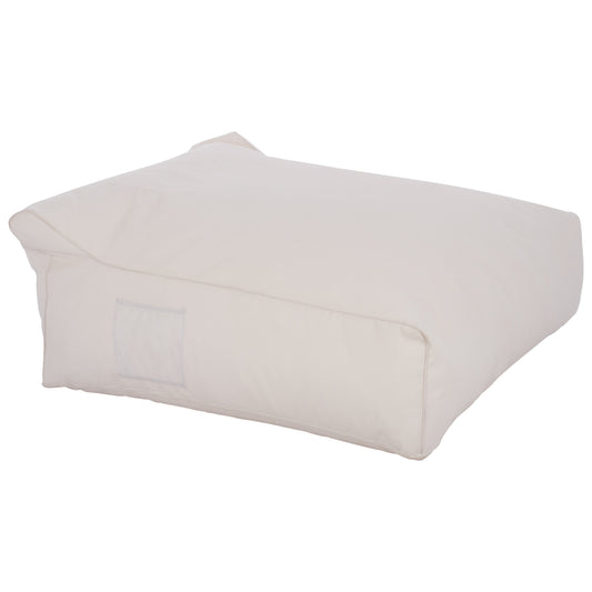 YAMIN TWO-SEATER BEAN BAG WITH 600gr/m2 WHITE TEXTILENE 140x140x40-60