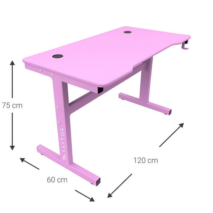 Γραφείο Gaming Raptor Falcon Ροζ 120x60x75