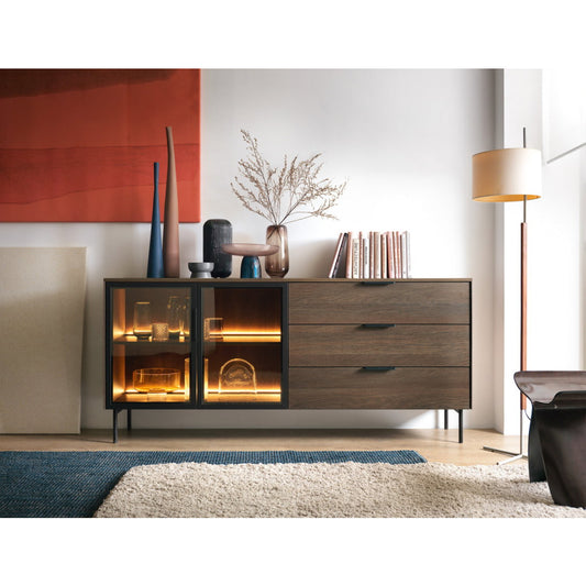 Μπουφές Luminus 2D3S Καφέ 181.3x39.3x82.6