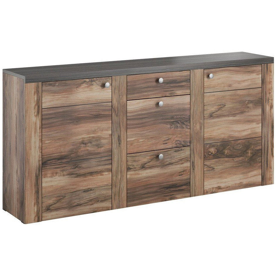 Μπουφές Lark 25 Φυσικό Σκούρο 176x37x85