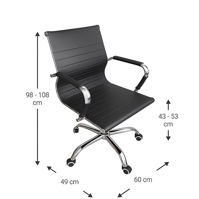 Καρέκλα Γραφείου Cygon Low Μαύρο 49x60x98
