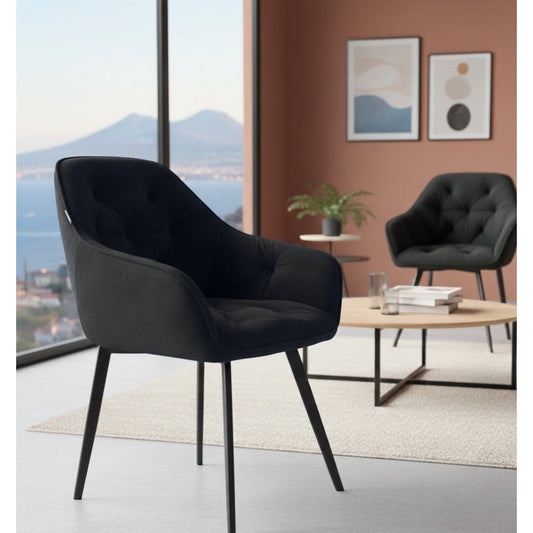 Alice Armchair Black 59x61.5x86.5
