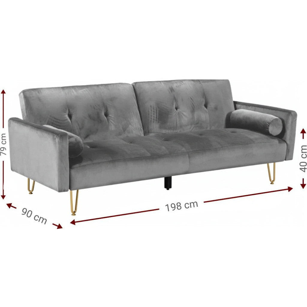 Lawson Sofa Bed Grey 198x90x79