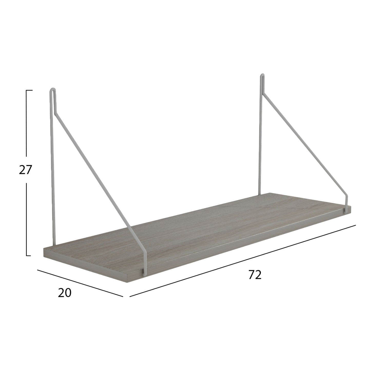 ΡΑΦΙ ΤΟΙΧΟΥ AGILAN ΜΕΛΑΜΙΝΗΣ SONΟMA ΛΕΥΚΟ 72x20x27