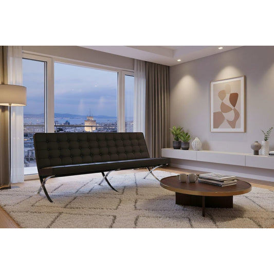 Καναπές Casablanca Τριθέσιος Μαύρο 180x78x78