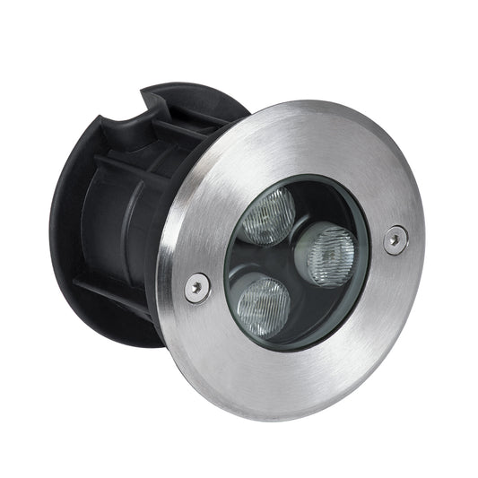 UNDERGROUND-FANI S-90979 Χωνευτό Φωτιστικό Σποτ Δαπέδου LED 12W 1080lm 60° DC 24V Αδιάβροχο IP68 Φ10 x Υ7.5cm Θερμό Λευκό 2700K - Ανοξείδωτο Ατσάλι