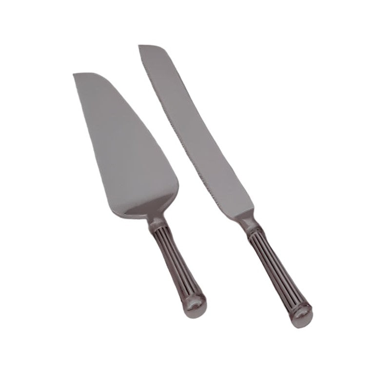 Σετ 2 Τεμάχια Σπάτουλα/Μαχαίρι Επάργυρο Λακαριστό
